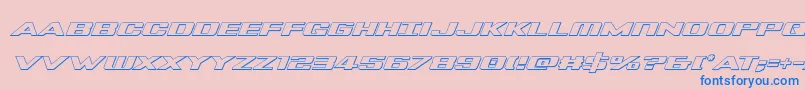 Tigershark3Dital Font – Blue Fonts on Pink Background