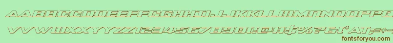 Tigershark3Dital Font – Brown Fonts on Green Background