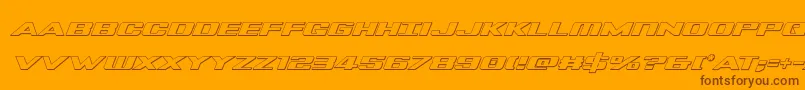 Tigershark3Dital Font – Brown Fonts on Orange Background