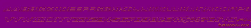 Tigershark3Dital Font – Brown Fonts on Purple Background