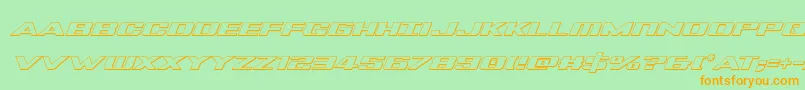 Tigershark3Dital Font – Orange Fonts on Green Background