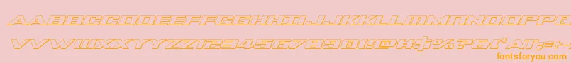 Tigershark3Dital-Schriftart – Orangefarbene Schriften auf rosa Hintergrund