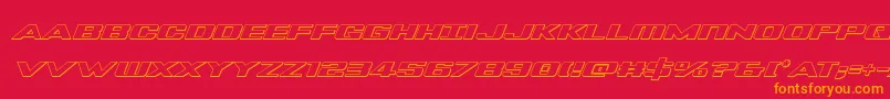 Tigershark3Dital Font – Orange Fonts on Red Background