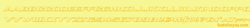 Tigershark3Dital Font – Orange Fonts on Yellow Background