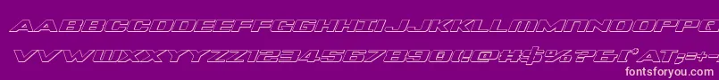 Tigershark3Dital-Schriftart – Rosa Schriften auf violettem Hintergrund