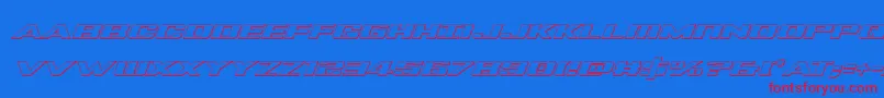 Tigershark3Dital Font – Red Fonts on Blue Background