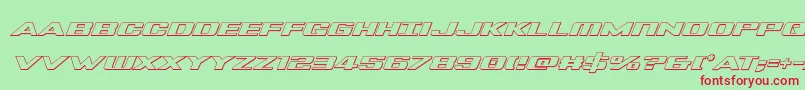 Tigershark3Dital Font – Red Fonts on Green Background