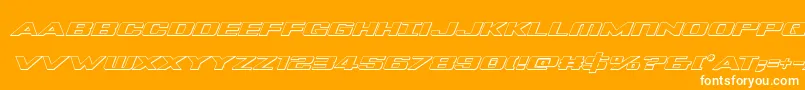 Tigershark3Dital Font – White Fonts on Orange Background