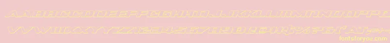 Tigershark3Dital Font – Yellow Fonts on Pink Background