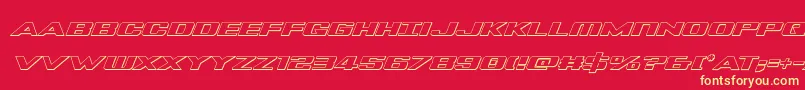 Tigershark3Dital Font – Yellow Fonts on Red Background