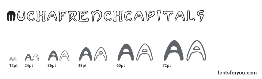 sizes of muchafrenchcapitals font, muchafrenchcapitals sizes