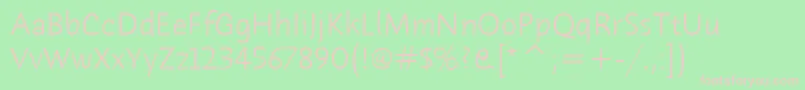 HumanaSansItcTtLight Font – Pink Fonts on Green Background