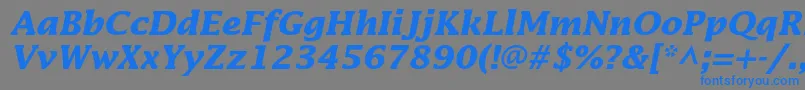 LucidastdBolditalic Font – Blue Fonts on Gray Background