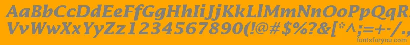 LucidastdBolditalic Font – Gray Fonts on Orange Background