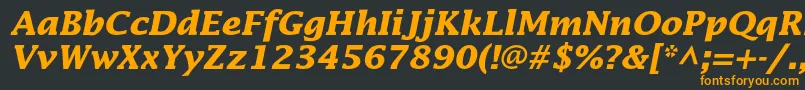 Шрифт LucidastdBolditalic – оранжевые шрифты на чёрном фоне