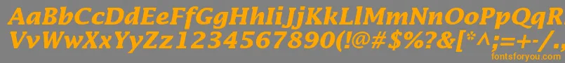 LucidastdBolditalic Font – Orange Fonts on Gray Background