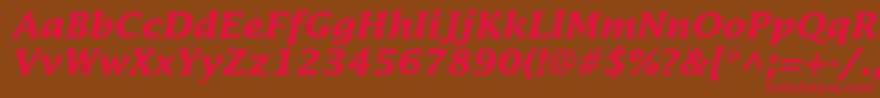 LucidastdBolditalic Font – Red Fonts on Brown Background