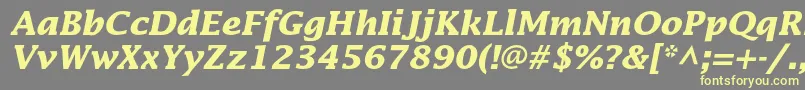 LucidastdBolditalic Font – Yellow Fonts on Gray Background