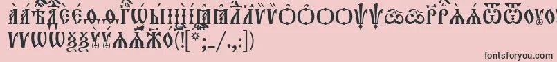 Fonte Orthodox.TtUcs8Caps – fontes pretas em um fundo rosa