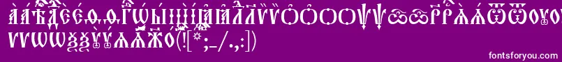 Orthodox.TtUcs8Caps Font – White Fonts on Purple Background