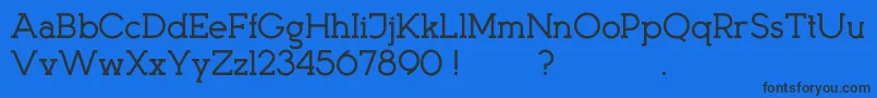 KingsmenD-Schriftart – Schwarze Schriften auf blauem Hintergrund