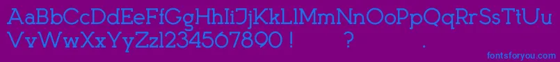 KingsmenD Font – Blue Fonts on Purple Background