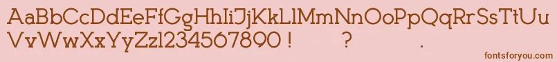 KingsmenD-Schriftart – Braune Schriften auf rosa Hintergrund