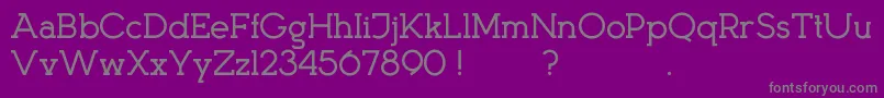フォントKingsmenD – 紫の背景に灰色の文字