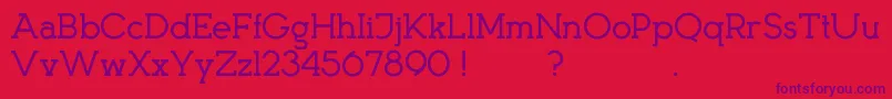 KingsmenD Font – Purple Fonts on Red Background