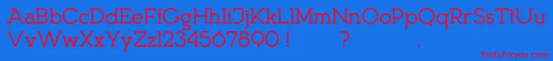 KingsmenD Font – Red Fonts on Blue Background