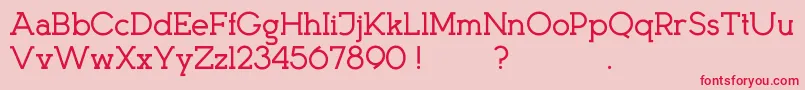 KingsmenD-Schriftart – Rote Schriften auf rosa Hintergrund