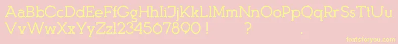 KingsmenD Font – Yellow Fonts on Pink Background