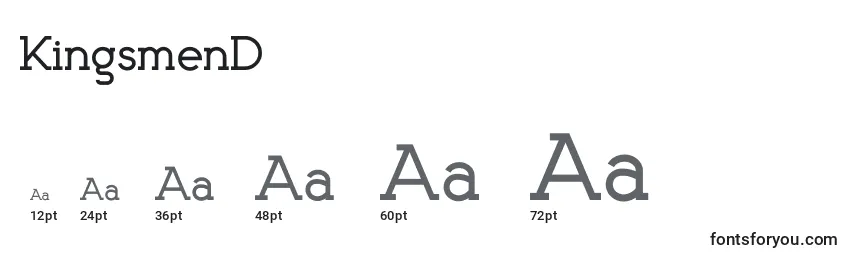 KingsmenD Font Sizes