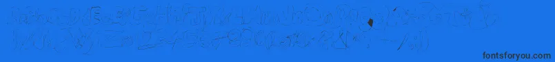 Fastype Font – Black Fonts on Blue Background