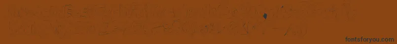 Fastype Font – Black Fonts on Brown Background