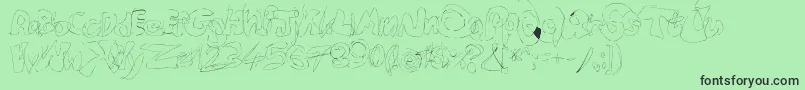 Fastype Font – Black Fonts on Green Background