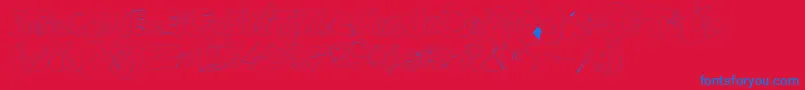 Fastype-fontti – siniset fontit punaisella taustalla