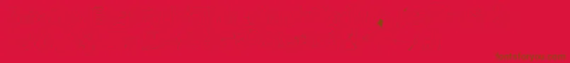 Fastype Font – Brown Fonts on Red Background