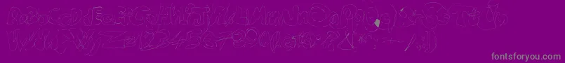 Weitere Informationen zur Fastype-Schriftart Fastype-Schriftart – Graue Schriften auf violettem Hintergrund