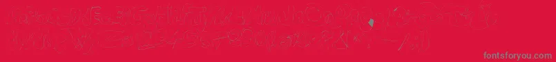 fuente Fastype – Fuentes Grises Sobre Fondo Rojo