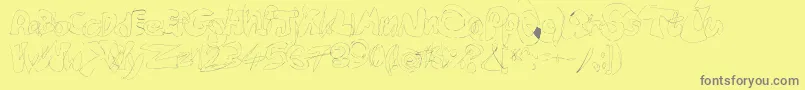 fuente Fastype – Fuentes Grises Sobre Fondo Amarillo