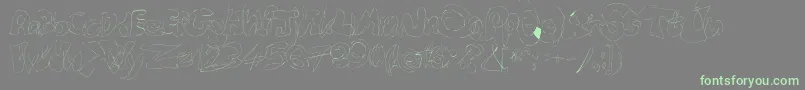 Fastype Font – Green Fonts on Gray Background