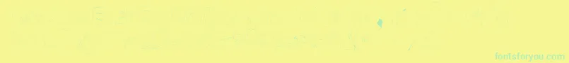 Fastype-Schriftart – Grüne Schriften auf gelbem Hintergrund