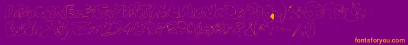 fuente Fastype – Fuentes Naranjas Sobre Fondo Morado