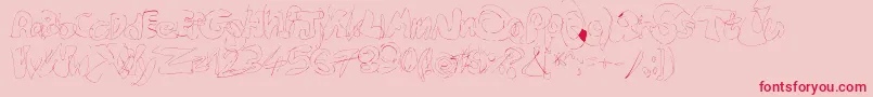 フォントFastype – ピンクの背景に赤い文字