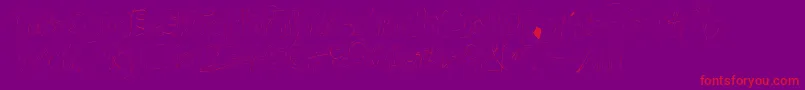 Police Fastype – polices rouges sur fond violet