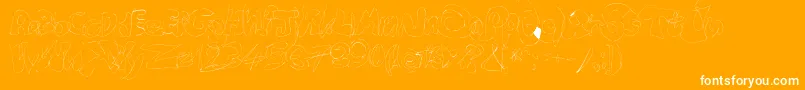 Fastype Font – White Fonts on Orange Background