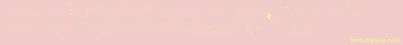 Fastype Font – Yellow Fonts on Pink Background