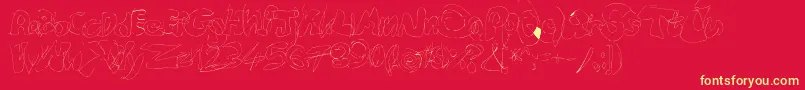 fuente Fastype – Fuentes Amarillas Sobre Fondo Rojo