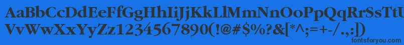 フォントAggar8 – 黒い文字の青い背景